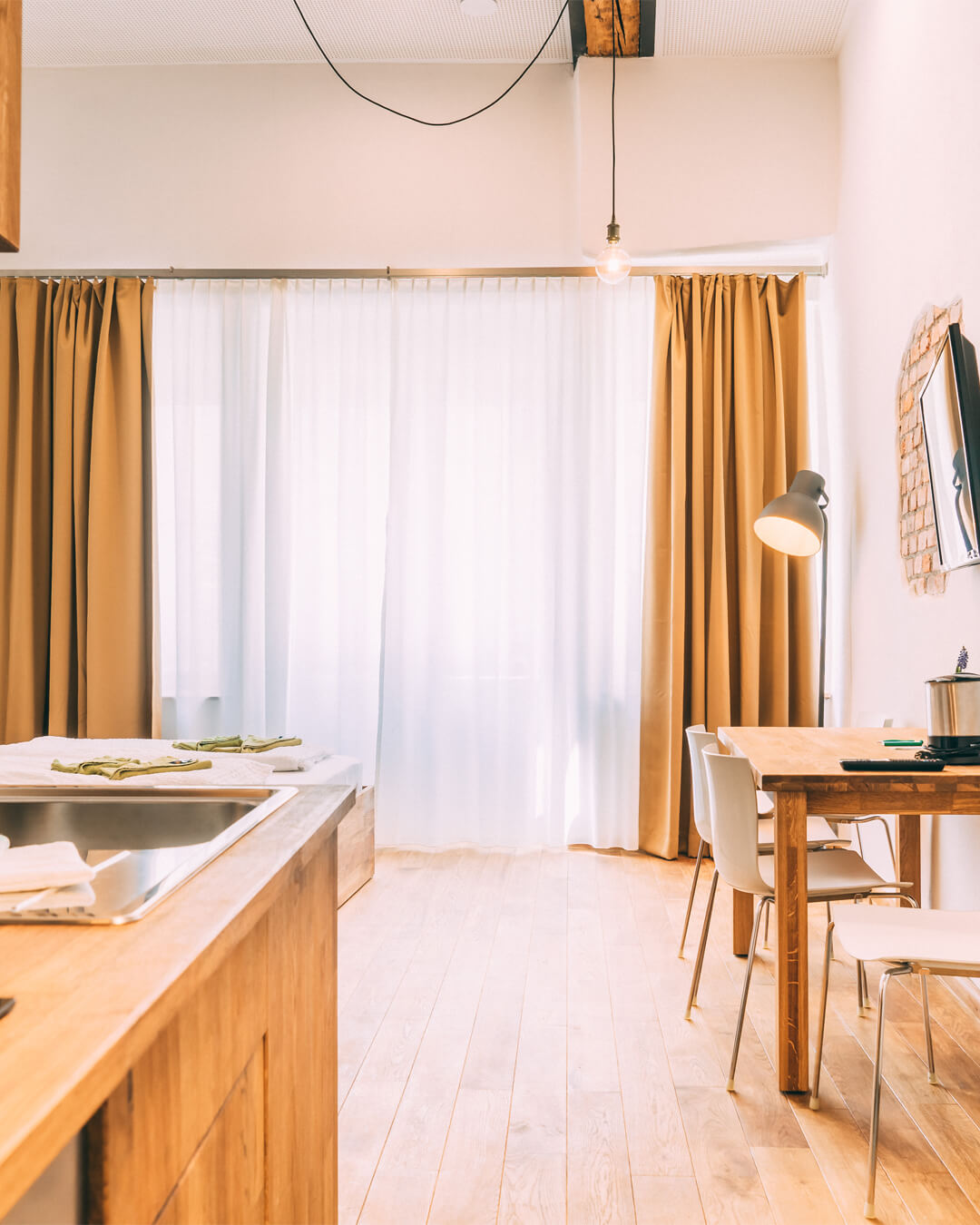 Zona giorno di un appartamento vacanze Gut Hügle