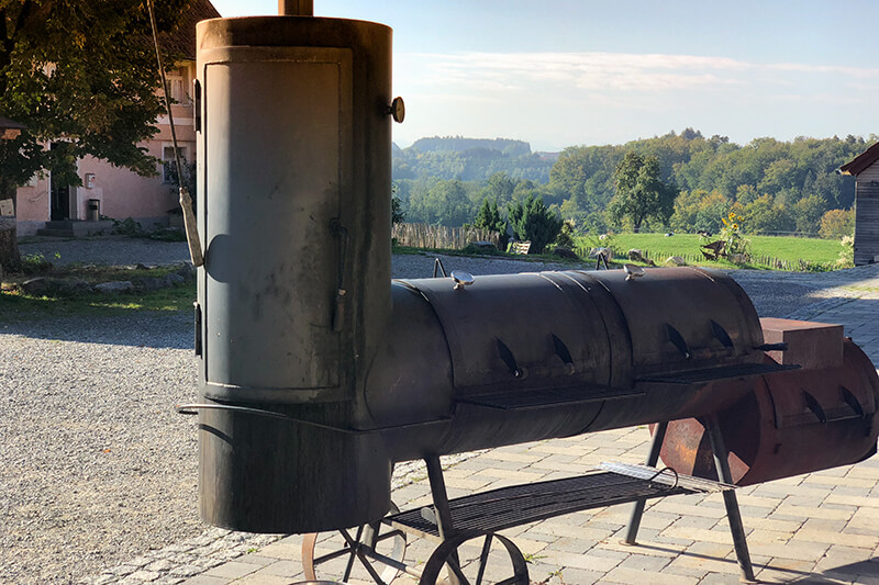 Buffet barbecue al Gut Hügle a Ravensburg sul Lago di Costanza